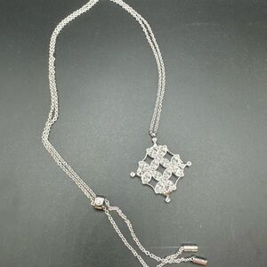 Touchstone Crystal By Swarovski Clear Crystal Pendant Necklace 34in Adjustable